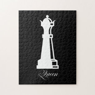 Puzzle Queen Chess Piece Halloween Disstuve al Ajedrez Lo