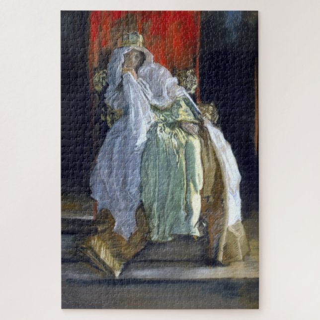 Puzzle Queen Gertrude (por Edwin Austin Abbey) (Vertical)