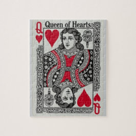 PUZZLE QUEEN OF HEARTS CARD