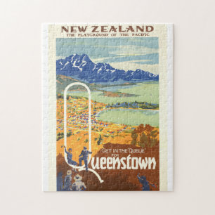 Puzzle Queenstown, Nueva Zelandia ~ Viajes de época