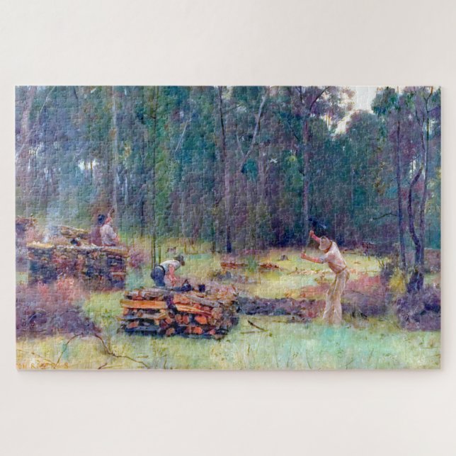 Puzzle Quemadores de carbón leñadores Tom Roberts 1886   (Horizontal)