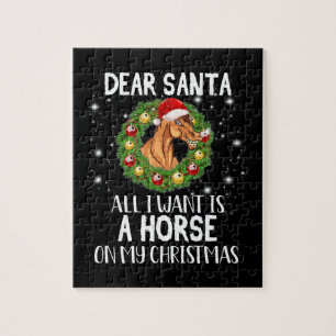Puzzle Querido Papá Noel, todo lo que quiero es un caball
