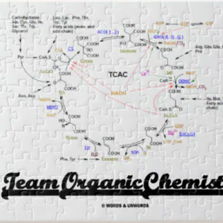 Puzzle Química orgánica del equipo (Krebs Cycle TCAC)