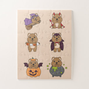 Puzzle Quokka Halloween Devil Calabaza Vampista vestuario
