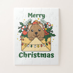 Puzzle Quokka Navidades carta a animales de invierno Quok