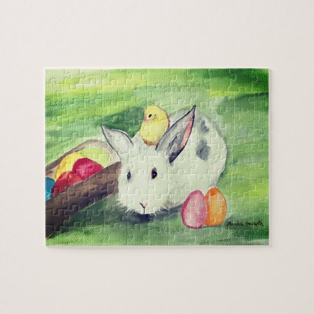 Puzzle Rabbit Bunny Hare Animal de Pascua Vida Silvestre  (Horizontal)