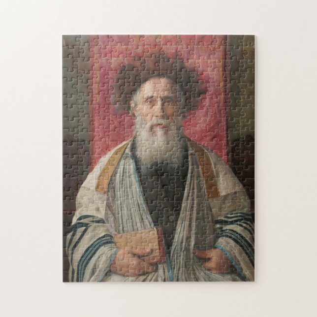 Puzzle Rabino - pintura de Isador Kaufmann - circa 1920 (Vertical)