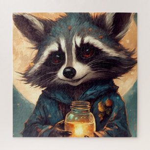 Puzzle Racconón Adorable con una poción mágica