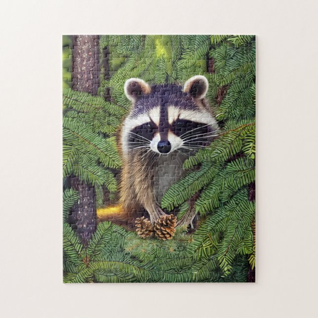 Puzzle Raccoon silvestre Little Woodland (Vertical)