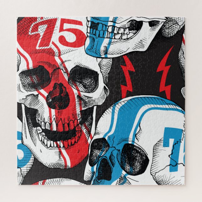 Puzzle Racer Skull: Rebelión sin foco. (Vertical)
