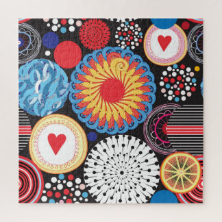 Puzzle Radiancia oscura: patrón circular brillante