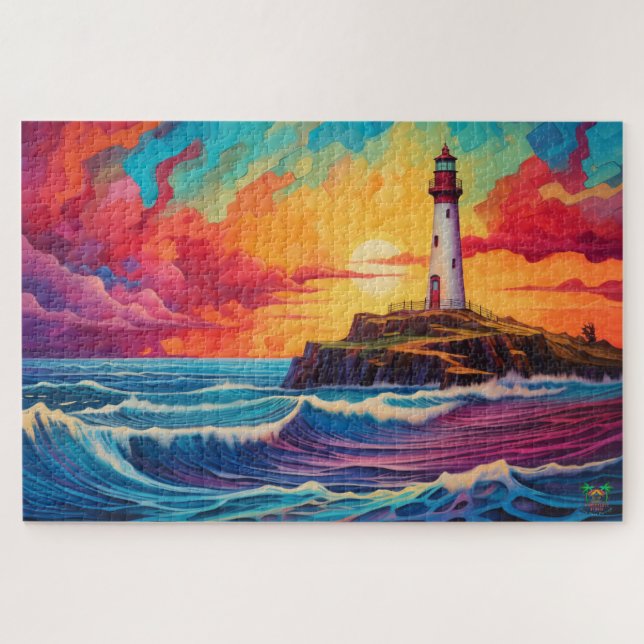 Puzzle 🌅 Radiant Beacon: Faro de la puesta del sol (Horizontal)