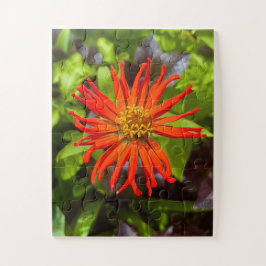 Puzzle Radiant Orange Zinnia | Floral Tribute to Alzheime