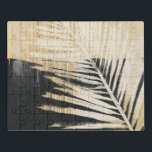 Puzzle Raffia de Oro - Palm Fronds<br><div class="desc">Raffia de Oro II de Jennifer Paxton Parker. Cuenta con una única silueta de hojas de palmera con colores negro y amarillo/tostado.</div>