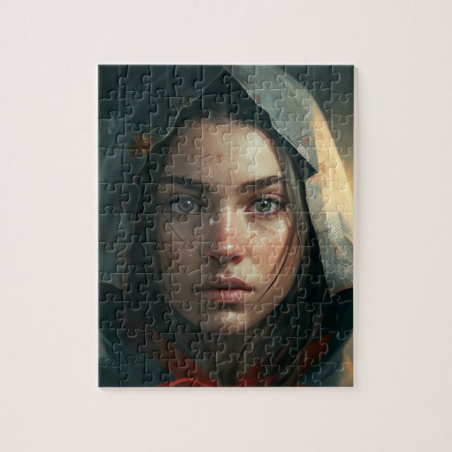 Puzzle Rain hood girl (Vertical)