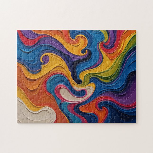 Puzzle Rainbow Abstract Art (Horizontal)