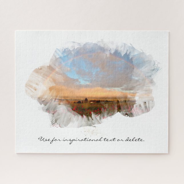 Puzzle *~* Rainbow Beach Floral Ocean Artsy AR11 Jigsaw (Horizontal)