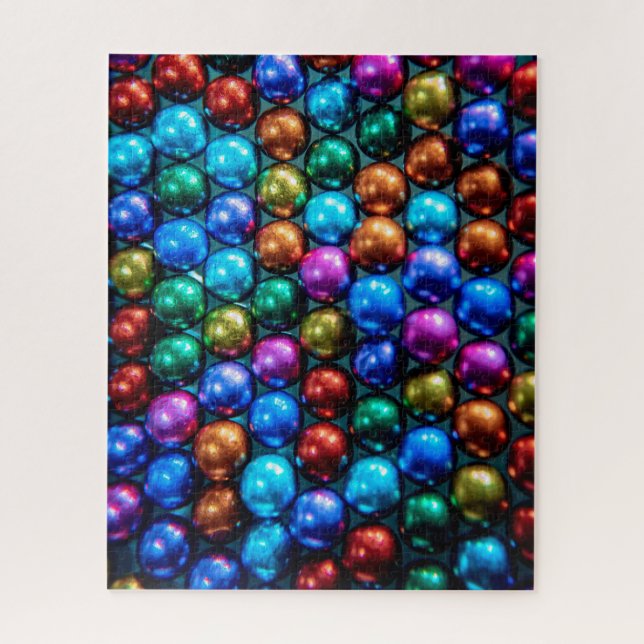 Puzzle Rainbow colors geometric circles challenging (Vertical)