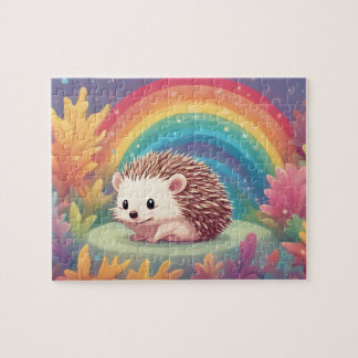 Puzzle Rainbow Cute Hedgehog