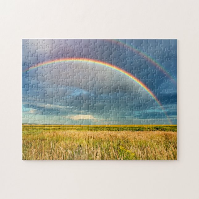 Puzzle Rainbow Field USA Country Complex Jigsaw Puzzl (Horizontal)