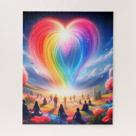 Puzzle Rainbow of Love All Over the World 16x20 500 Piece
