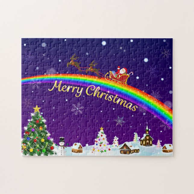 Puzzle Rainbow Santa Claus (Horizontal)