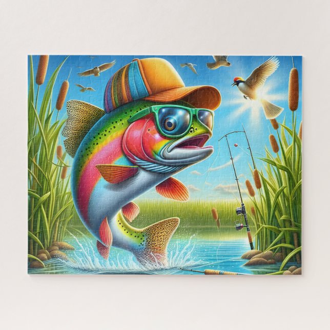 Puzzle Rainbow Trout  Fishing (Horizontal)