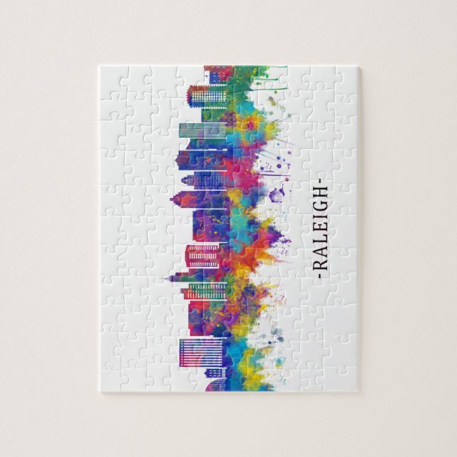 Puzzle Raleigh North Carolina Skyline (Vertical)