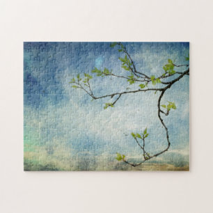 Puzzle Rama de árbol sobre el cielo texturizado
