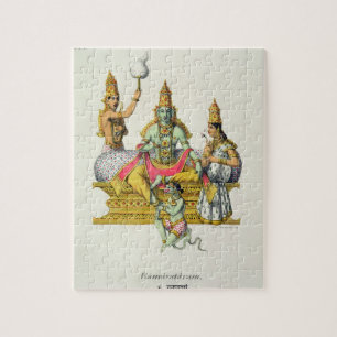 Puzzle Rama, grabado por du Bouisi (litho del color)