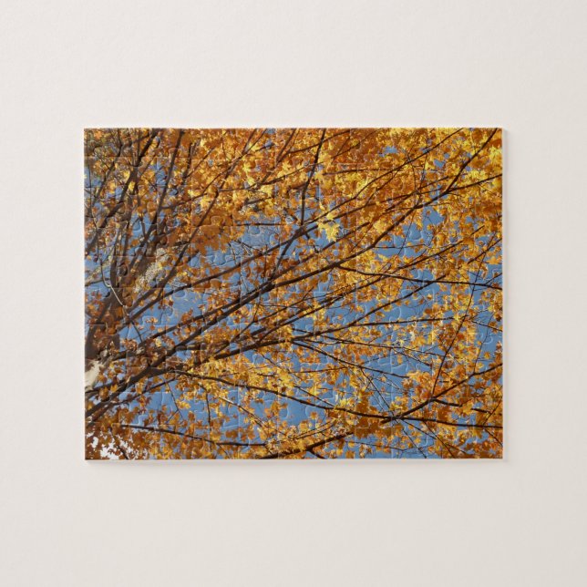 Puzzle Ramas de Hojas de Arce II Otoño Naranja (Horizontal)