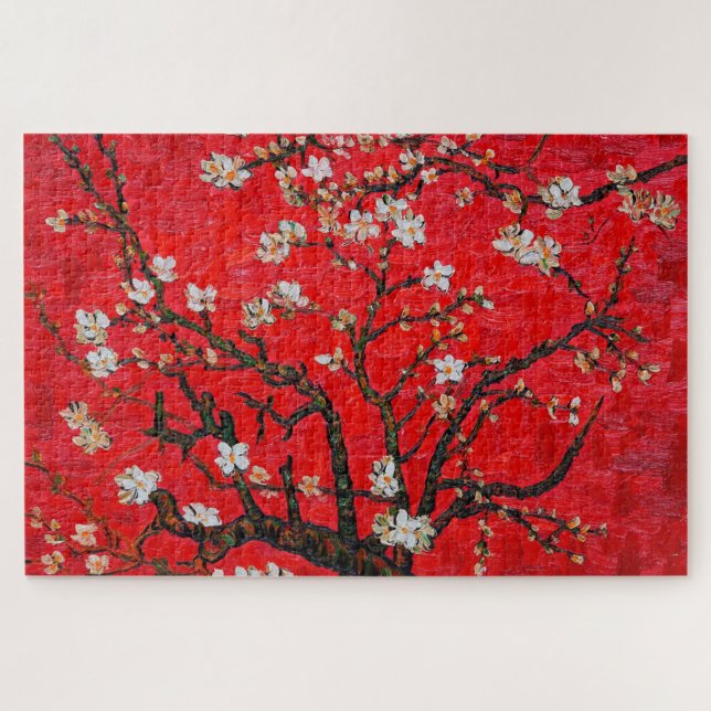 Puzzle Ramas del árbol de almendros en Blossom, Van Gogh (Horizontal)