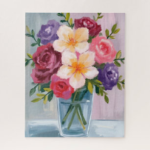 Puzzle Ramo de flores acuarela pintura floral