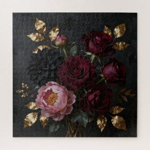 Puzzle Ramo Floral Oscuro y Malhumorado