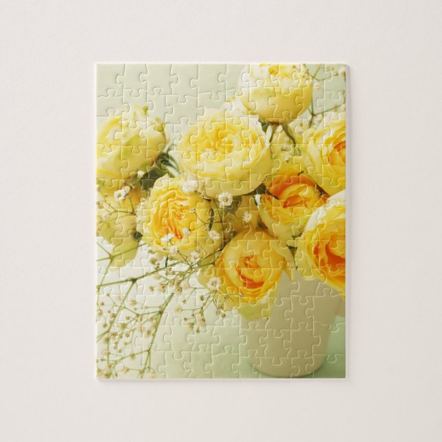 Puzzle ramo rosa amarillo (Vertical)