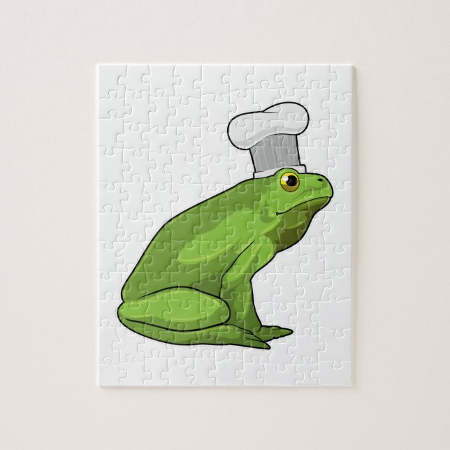 Puzzle Rana como cocinero con sombrero de chef (Vertical)