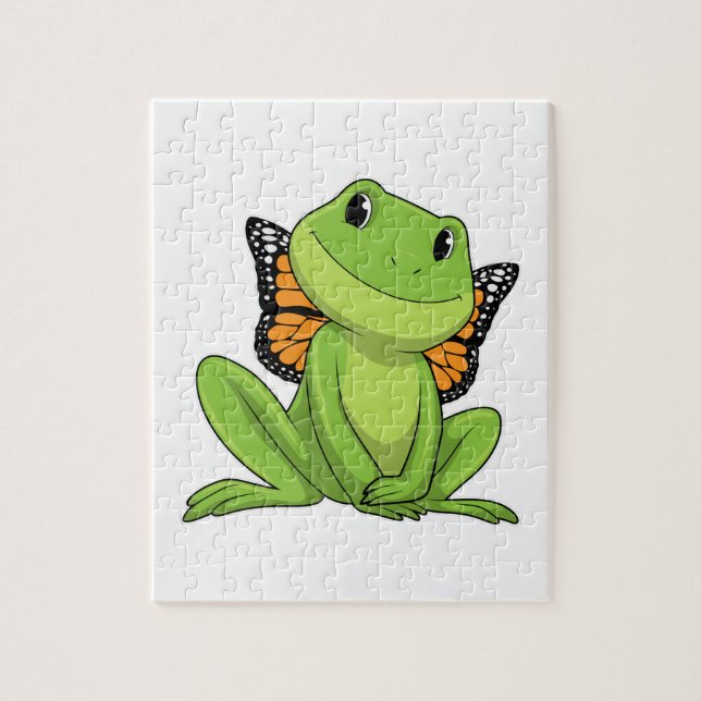 Puzzle Rana con mariposa (Vertical)