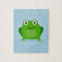 Rana divertida - Froggy lindo en azul