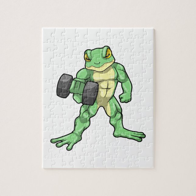 Puzzle Rana en Bodybuilding con Dumbbell (Vertical)