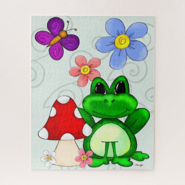 Puzzle Rana feliz en primavera (Vertical)