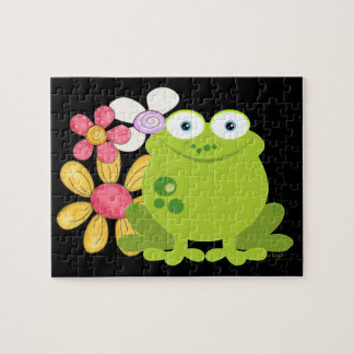 Puzzle Rana y flores cortas