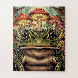 Puzzle Rana y Hongos Vintage Cottagecore
