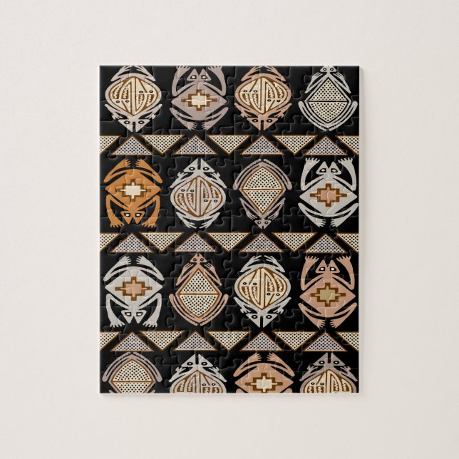 Puzzle Ranas de salto tribal (Vertical)