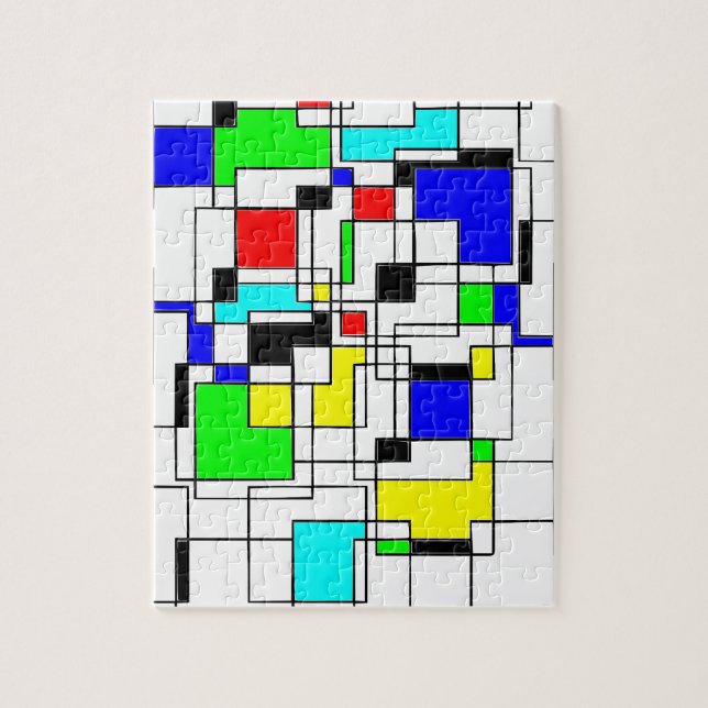 Puzzle Random Squares Homage A Mondrian (Vertical)
