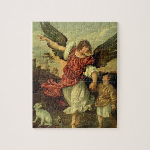 Puzzle Raphael y Tobias, 1507-8 (aceite en el panel)