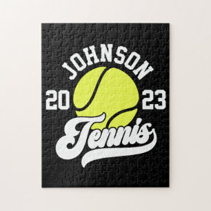 Puzzle Raqueta de tenis personalizada con NOMBRE en la ca