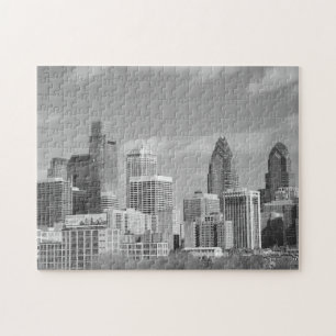Puzzle Rascacielos Philadelphia en blanco y negro