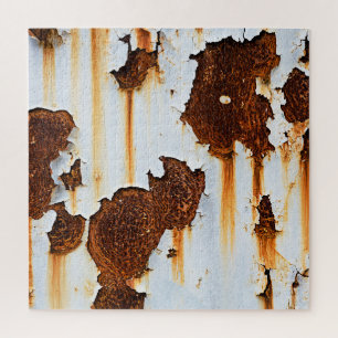 Puzzle Rasgos rojos blancos corrosionados