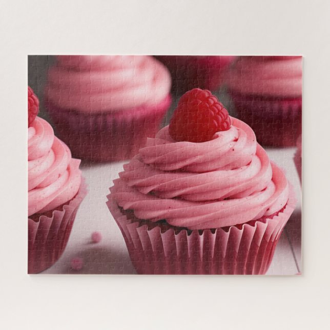 Puzzle Raspberry Cupcakes (Horizontal)