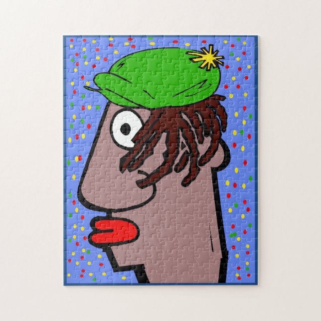 Puzzle Rasta Head Art Deco (Vertical)
